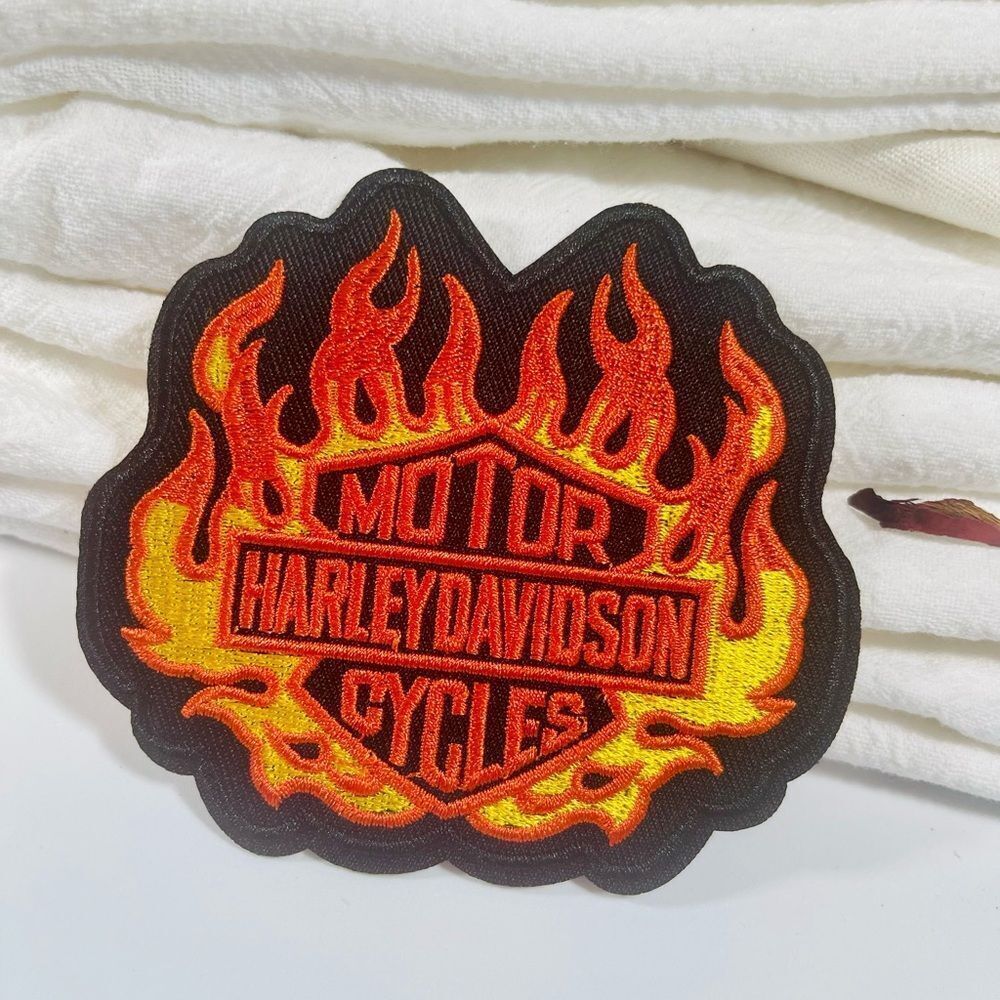 Iron on Embroidered Patch-Motor Harley Davidson Cycles-Motorcycle-Bike‎